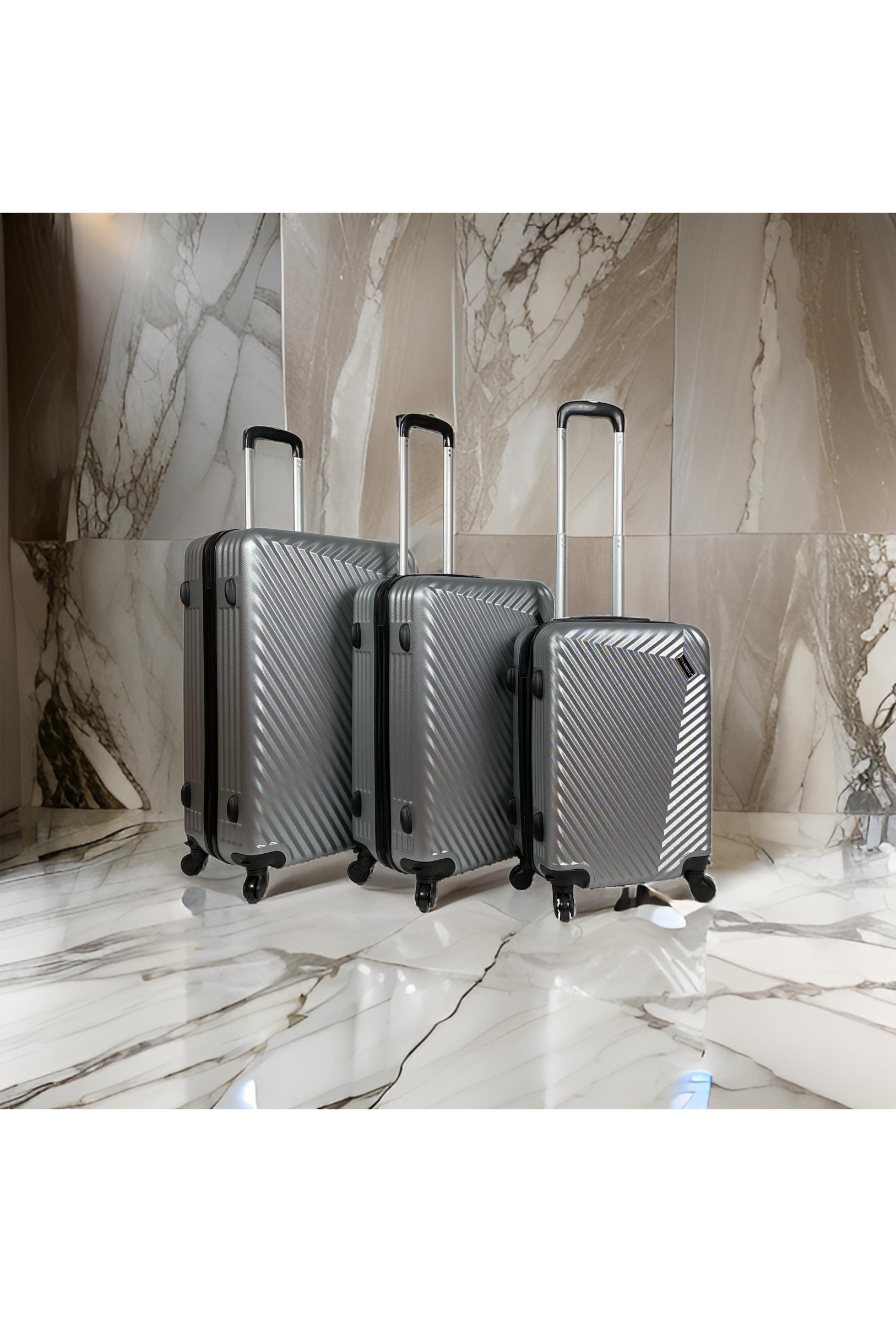 Grossista Laurent L® - CAVALCADE: Set di 3 valigie in ABS. (8079)G