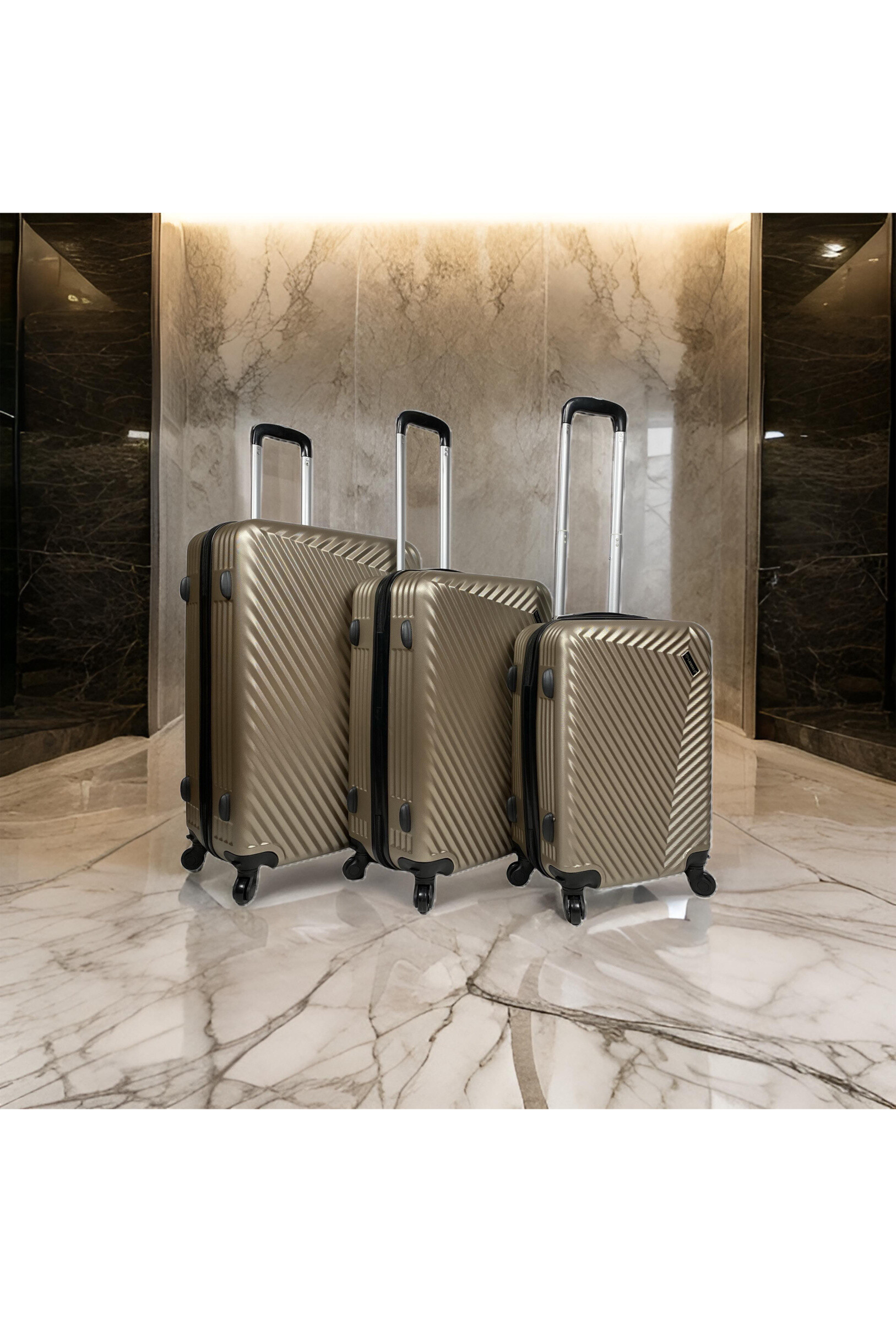 Wholesaler HELIOS BAGAGES - CAVALCADE: Set of 3 ABS suitcases. (8079)N