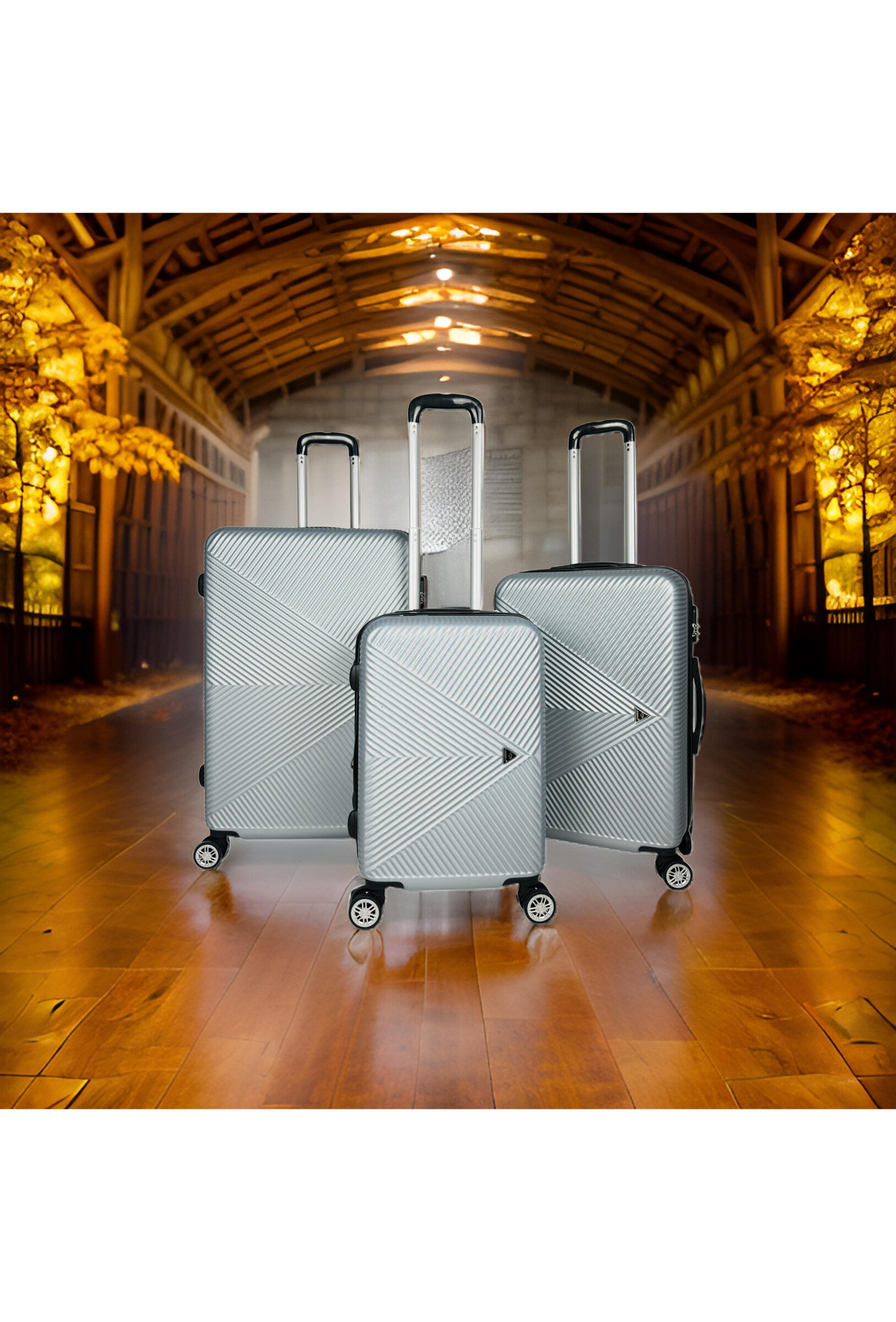 Wholesaler HELIOS BAGAGES - TRAVELER: Set of 3 ABS suitcases with expandable gusset. (888-A)N