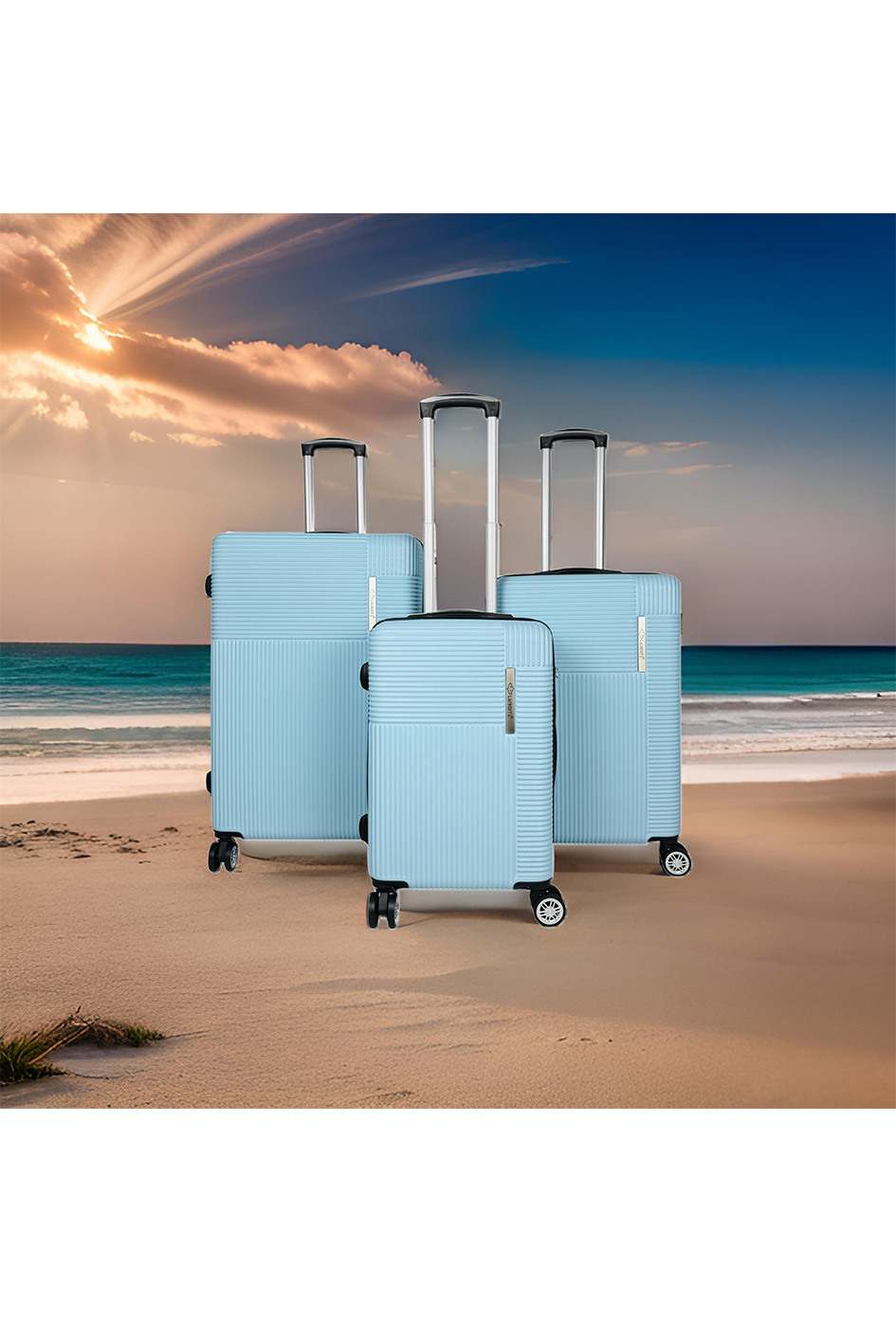 Grossiste Laurent L® - GEOMETRY : Lot de 3 valises en ABS rigidifié. (8577) B