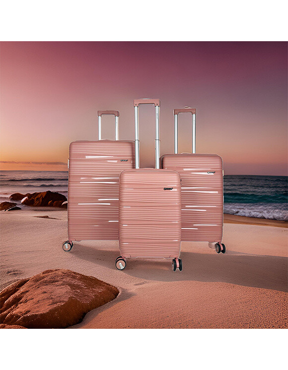 Grossiste HELIOS® - COAST, lot de 3 valises en polypropylène. (HLS-26) (RG)