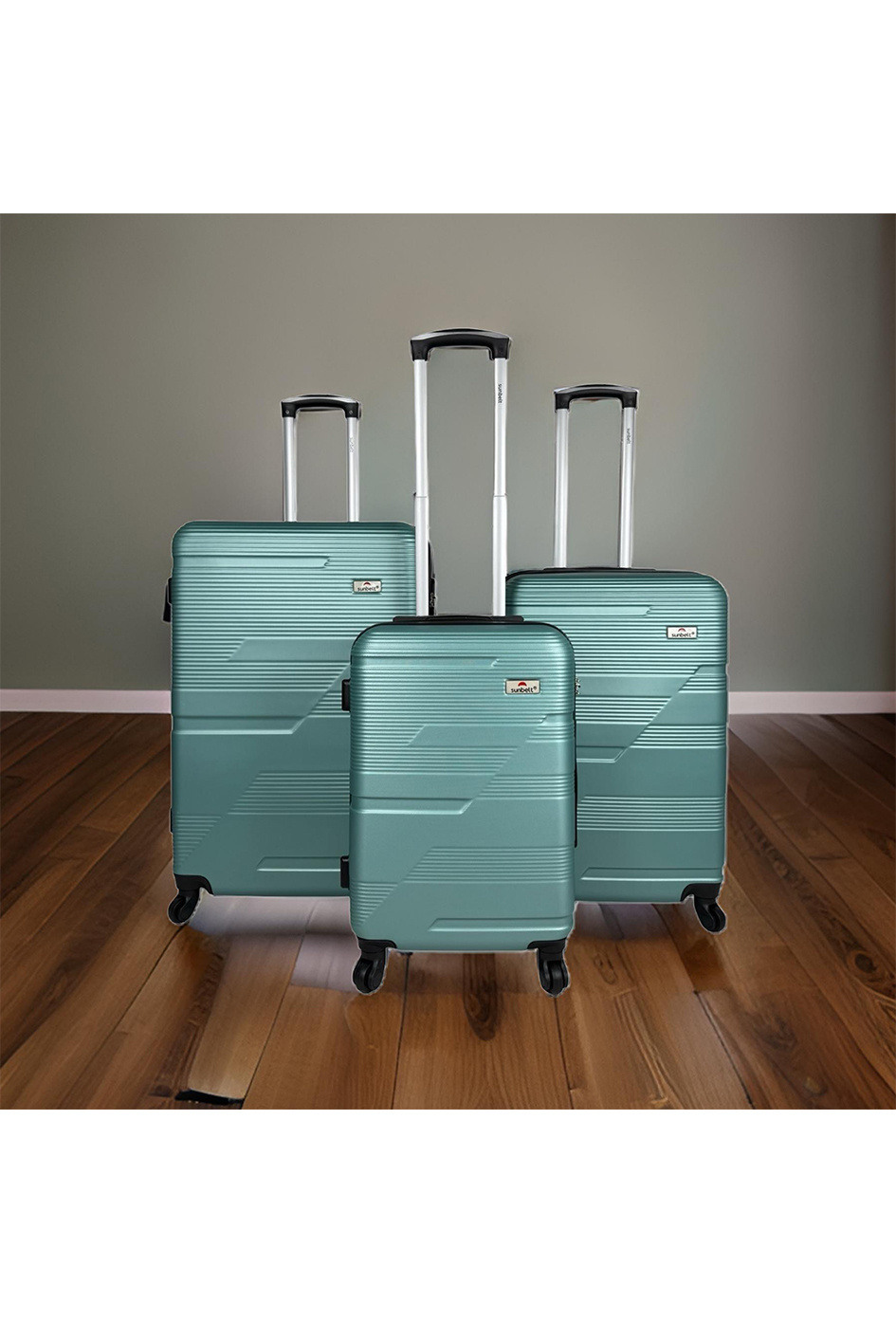 Grossista Sunbelt® - GEOMETRIA: Set di 3 valigie in ABS irrigidito. (8577)N