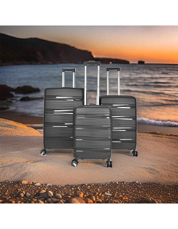 Grossiste HELIOS® - COAST, lot de 3 valises en polypropylène. (HLS-26) (G)