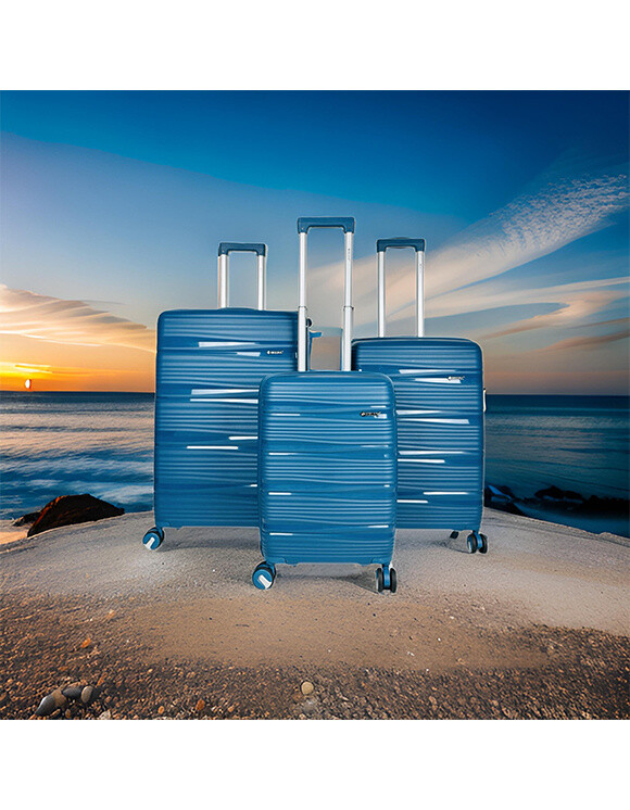Grossiste HELIOS® - COAST, lot de 3 valises en polypropylène. (HLS-26) (B)