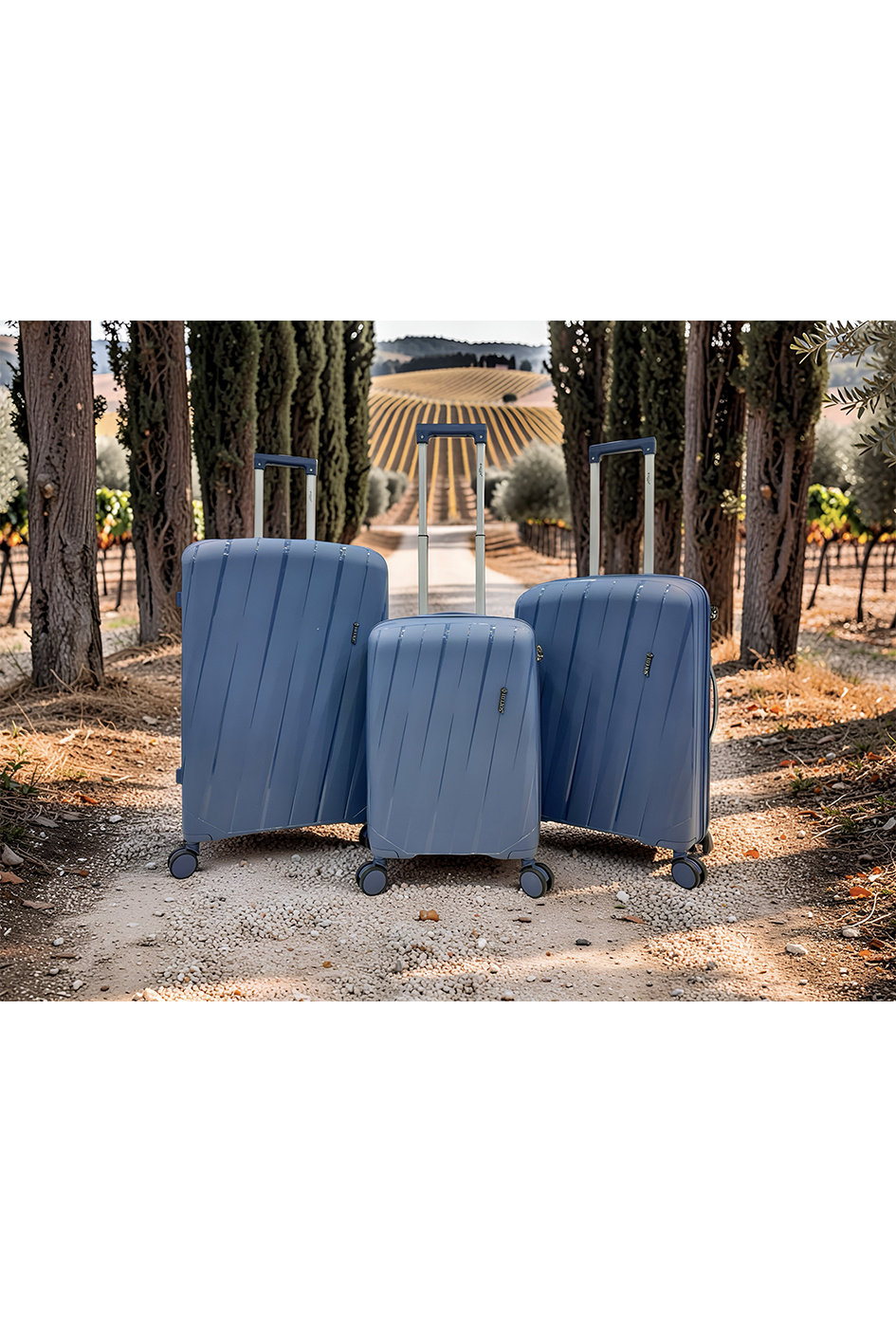 Grossiste HELIOS® - DUST, lot de 3 valises ultra-légère en polypropylène (HLS-903) B
