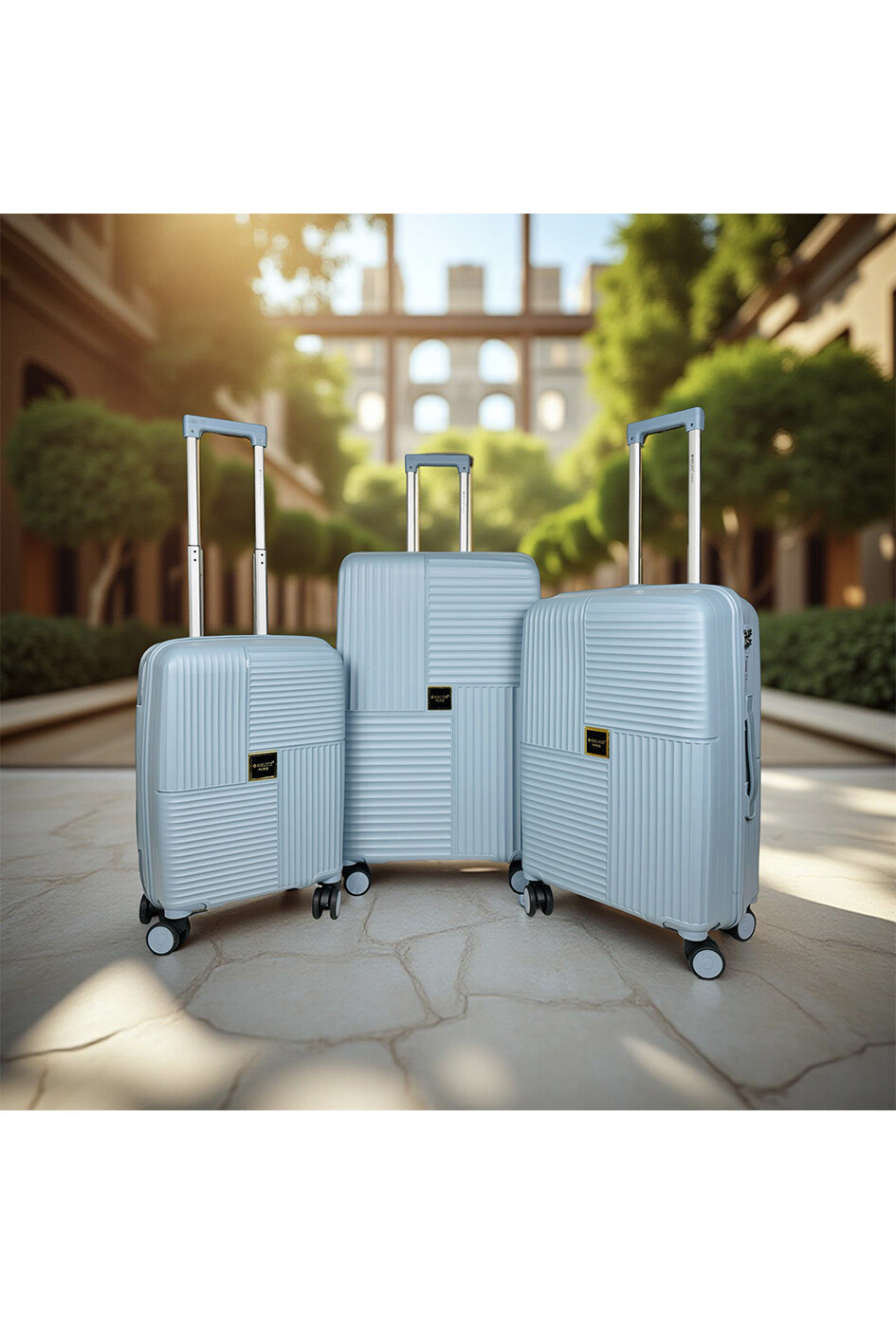 Wholesaler HELIOS® - ODYSEE, set of 3 polypropylene suitcases with expandable gusset. (HLS-01)N