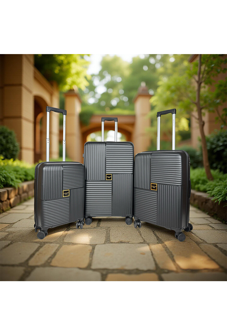 Wholesaler HELIOS® - ODYSEE, set of 3 polypropylene suitcases with expandable gusset. (HLS-01)N