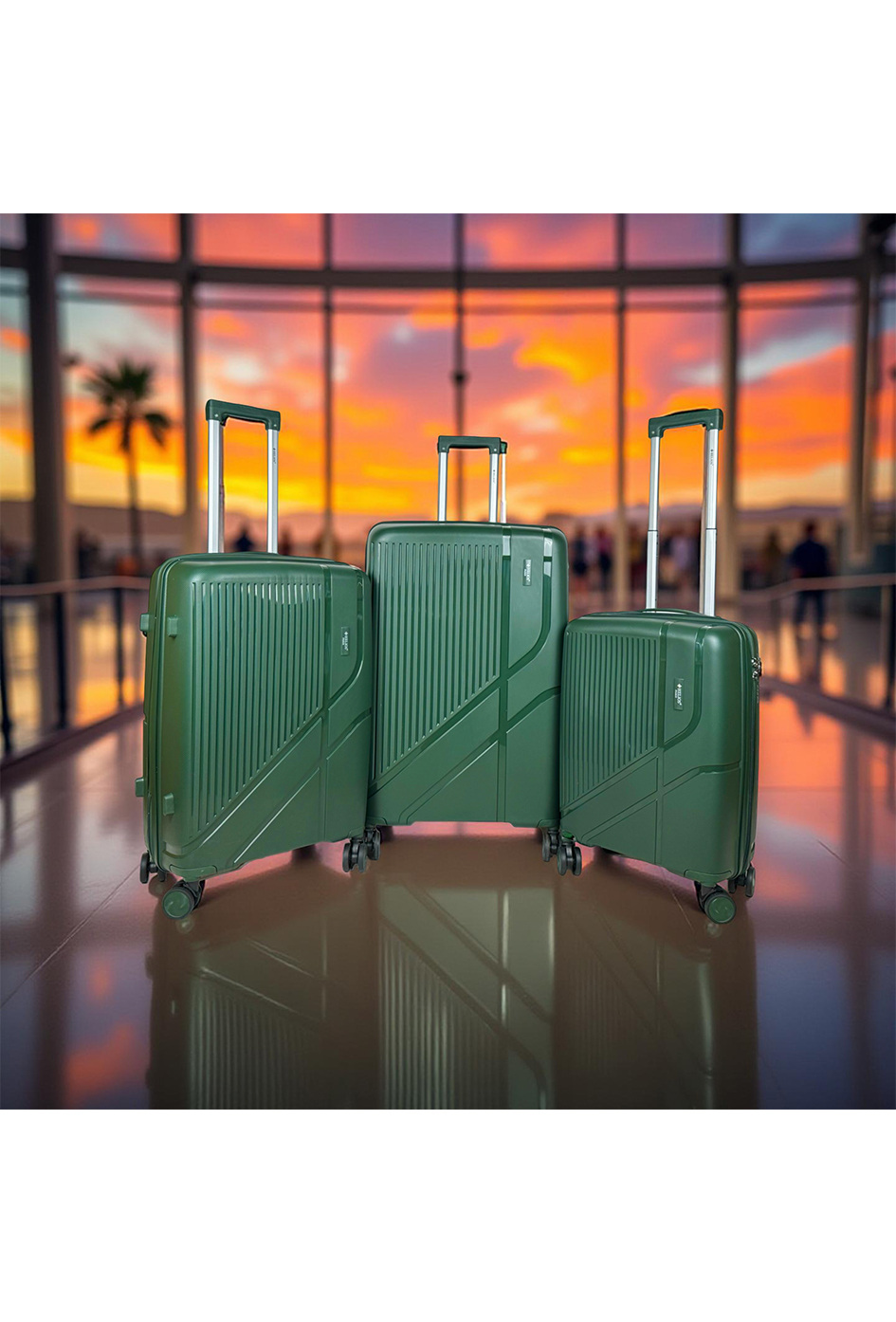 Wholesaler HELIOS® - FLIGHT, lot de 3 valises en polypropylène. (HLS-63) DGR