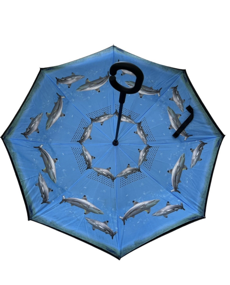 Wholesaler JULIET'S&CO - Whale pattern inverted umbrella