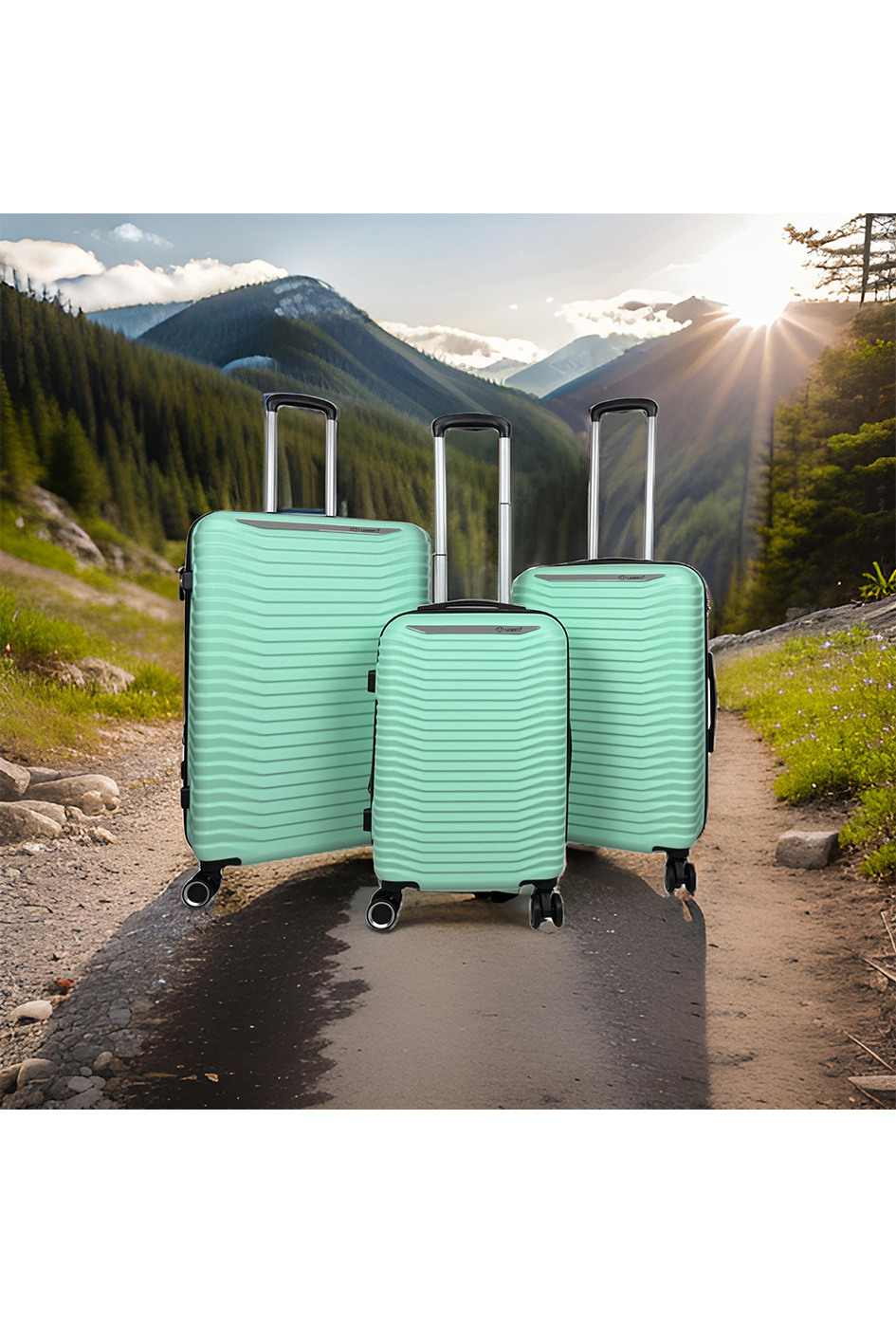 Grossiste Laurent L® - HELIOS (Laurent L®) : Lot de 3 valises en ABS rigidifié extensible. (031) V