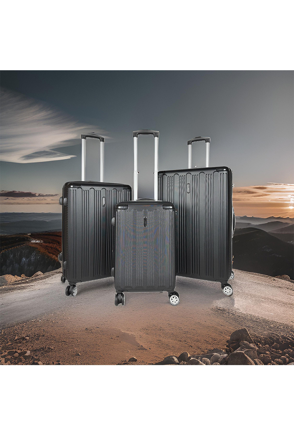 Wholesaler Laurent L® - CAVALCADE: Set of 3 ABS suitcases. (8079)N