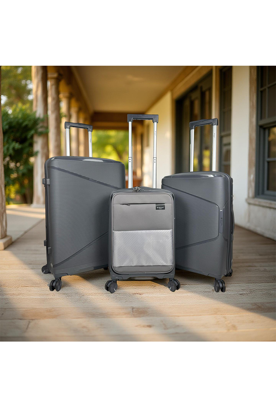 Wholesaler HELIOS® - AESIR, collection de 3 valises en polypropylène et cabine poche ordinateur bi-matière. (HLS-218) G