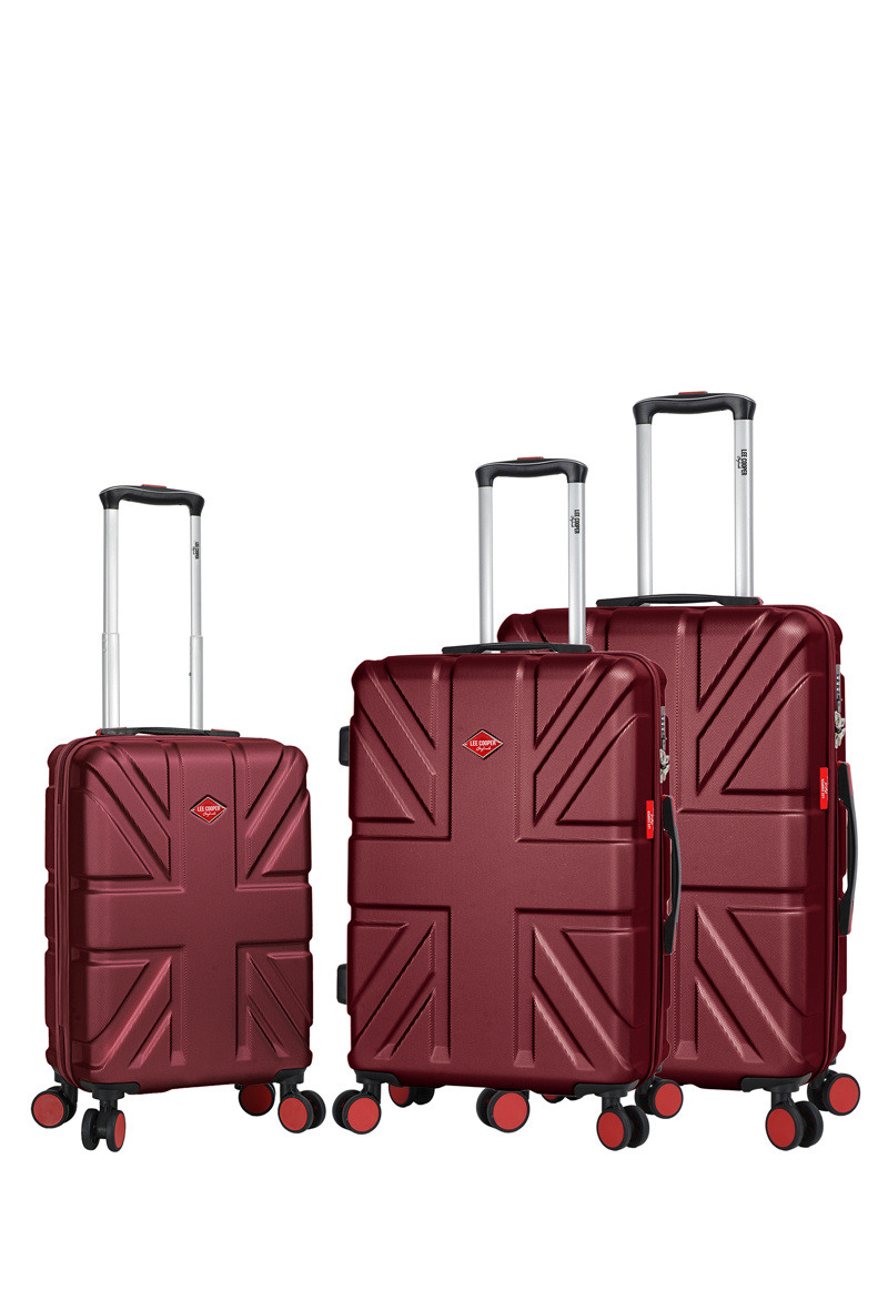 Wholesaler LEECOOPER - Set of 3 double-wheel ABS trolley suitcases