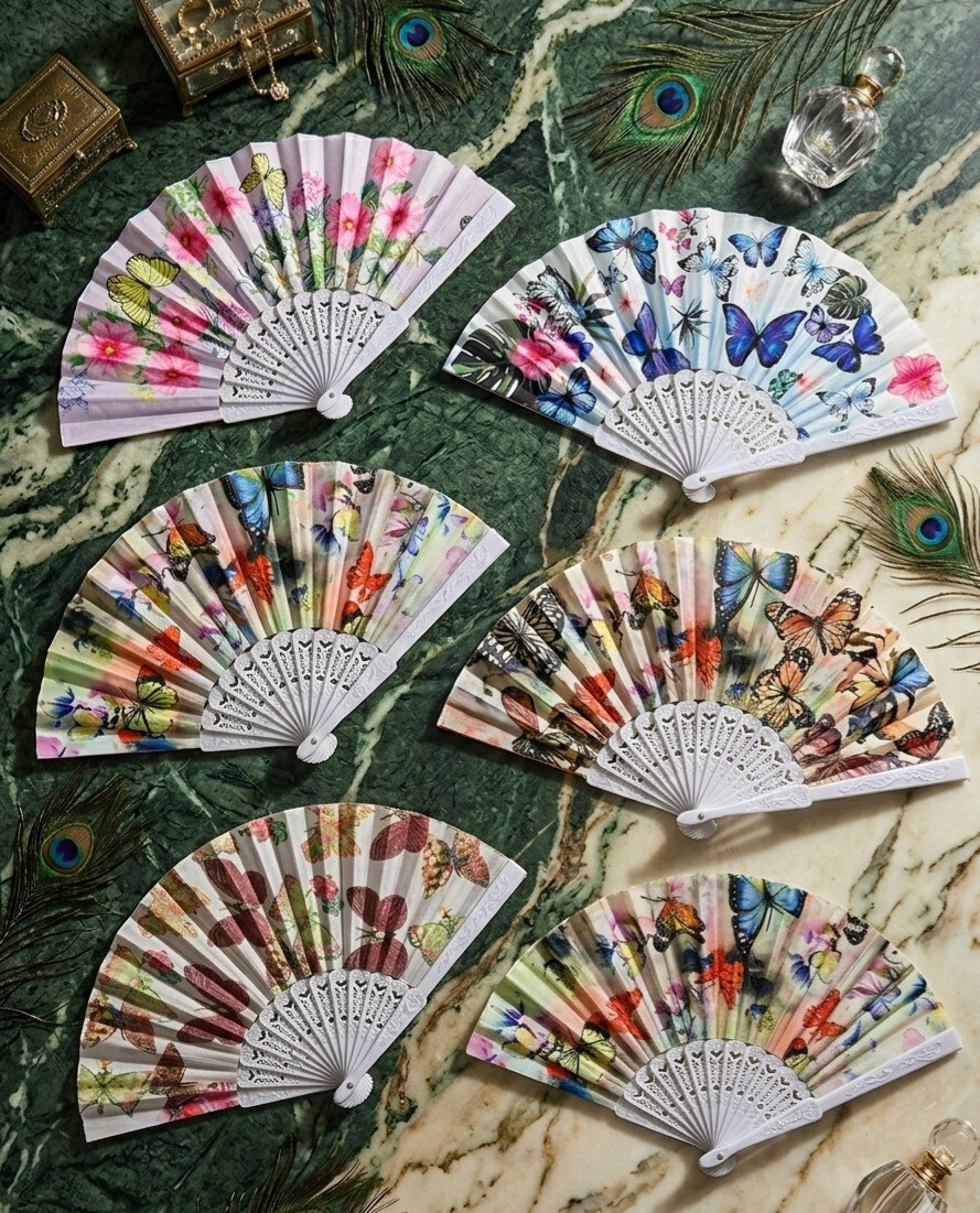 Wholesaler LEXA PLUS - Fans with butterfly patterns