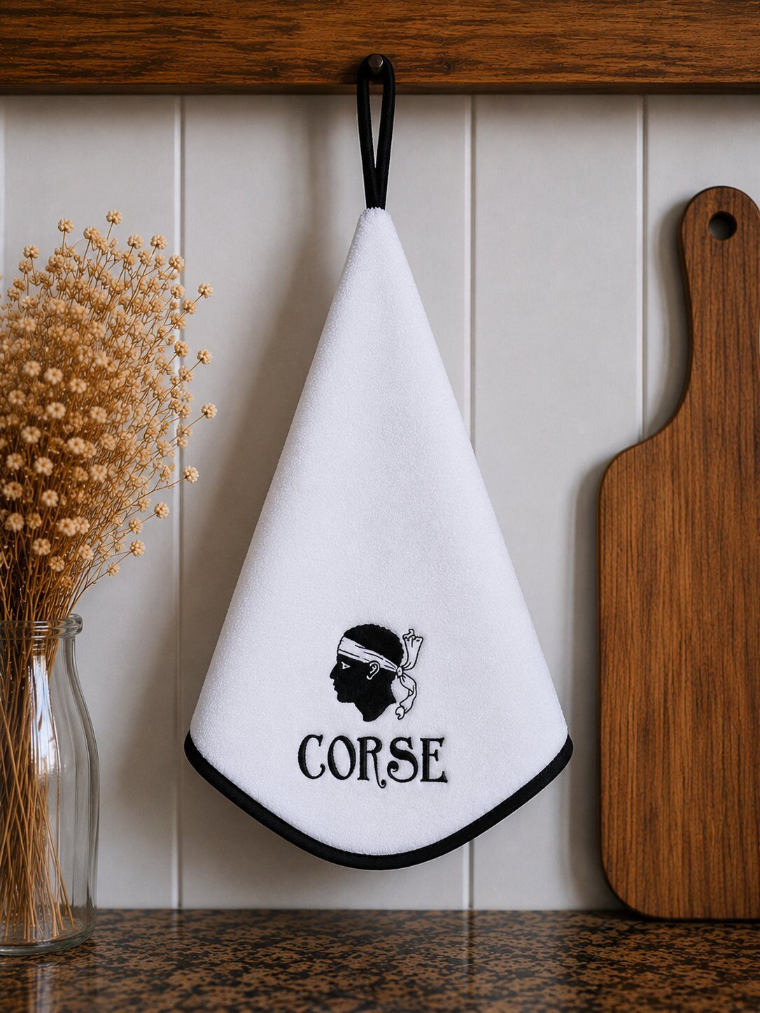 Wholesaler LINA - Set of embroidered tea towel hand towels - CORSE