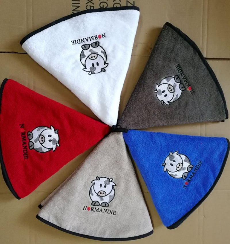Wholesaler LINA - Set of embroidered tea towels - NORMANDY
