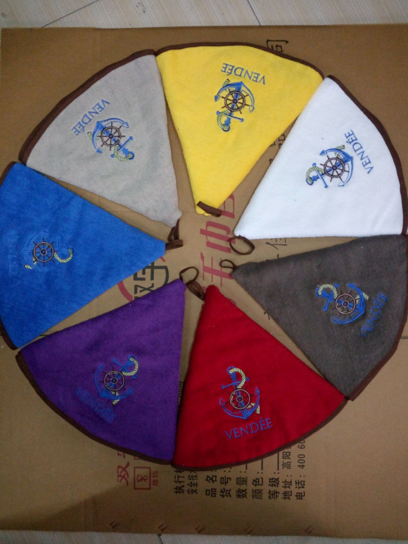 Wholesaler LINA - Set of embroidered tea towels - Ancre VENDEE