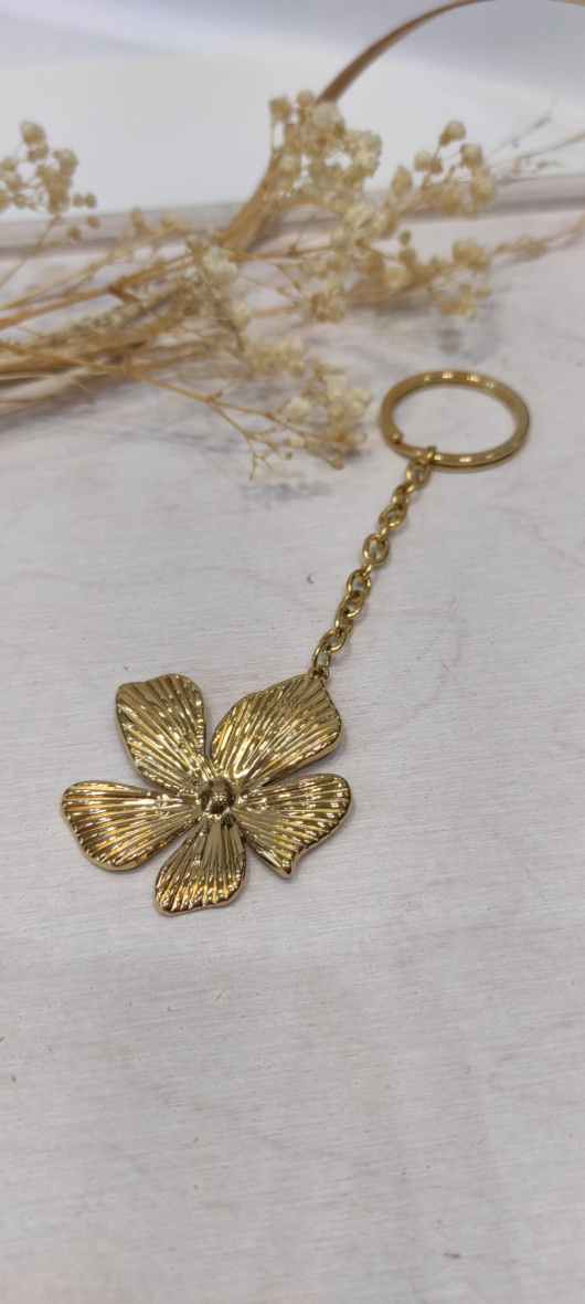 Wholesaler Lolo & Yaya - Stainless steel Lesia flower key ring
