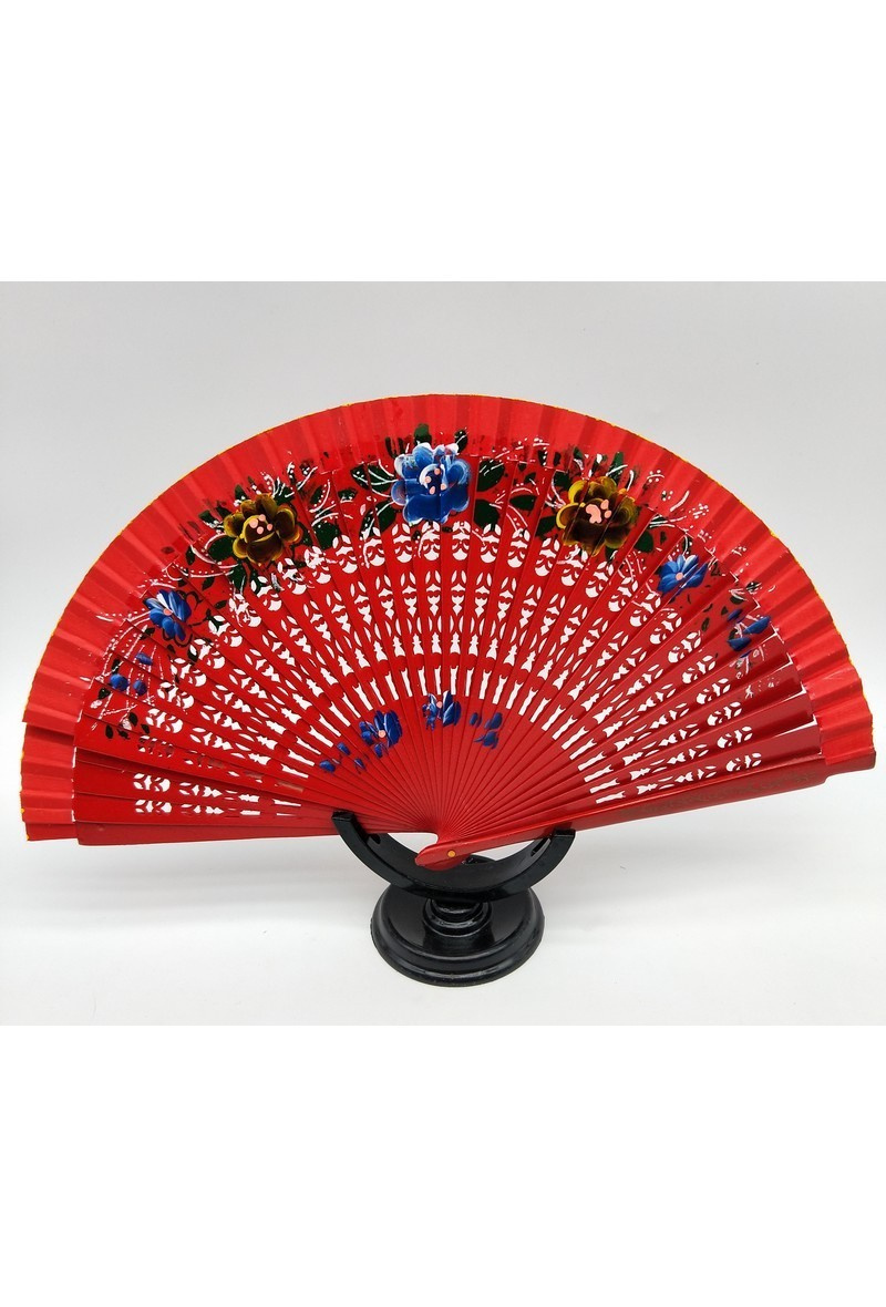 Wholesaler LX Moda - Wooden fan (Pack of 12 pcs mixed colors)