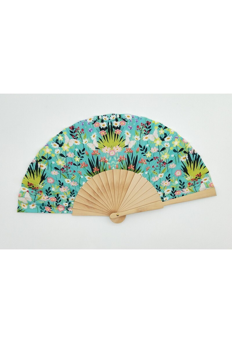 Großhändler LX Moda - Eventail mit Leopard- und Blumenmustern