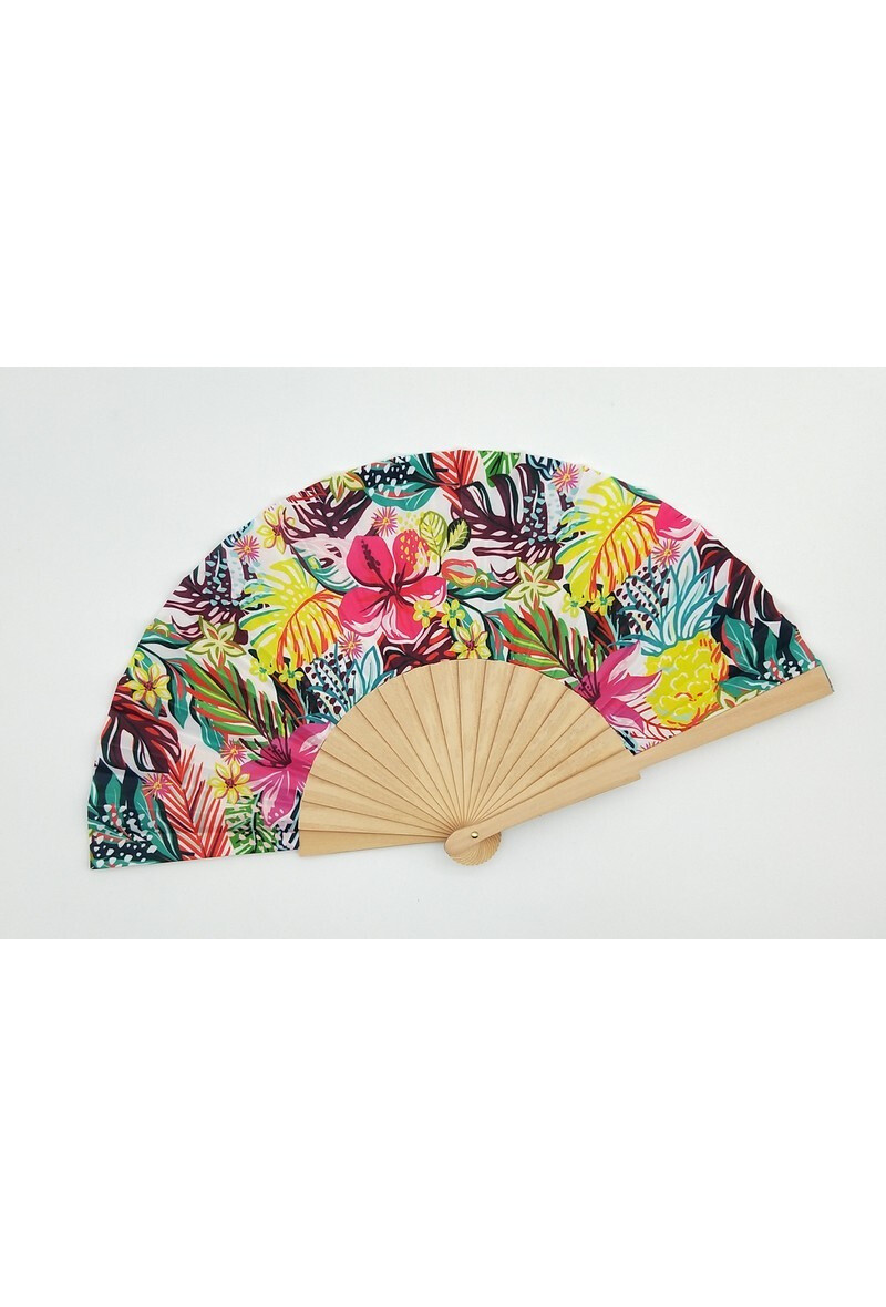 Wholesaler LX Moda - Eventail with leopard and floral patterns