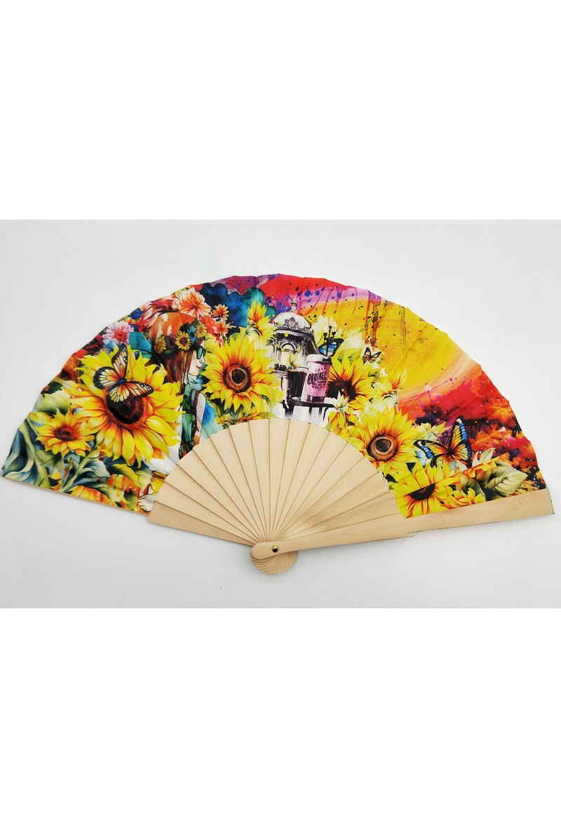 Wholesaler LX Moda - Eventail with leopard and floral patterns
