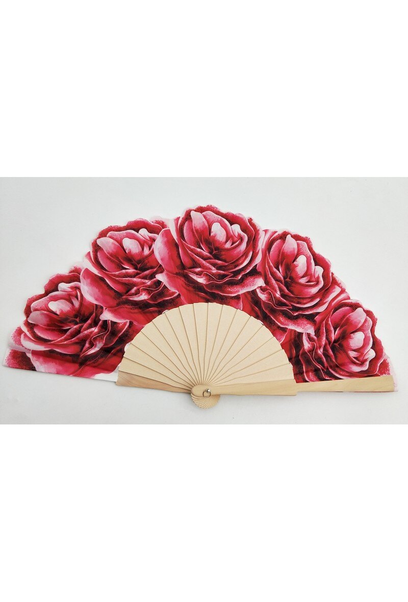 Grossista LX Moda - Ventaglio leggero con struttura in legno e foglia in carta. Motivi vari, ideale per la stagione estiva e gli acquisti d'impulso. Confezionamento: pa