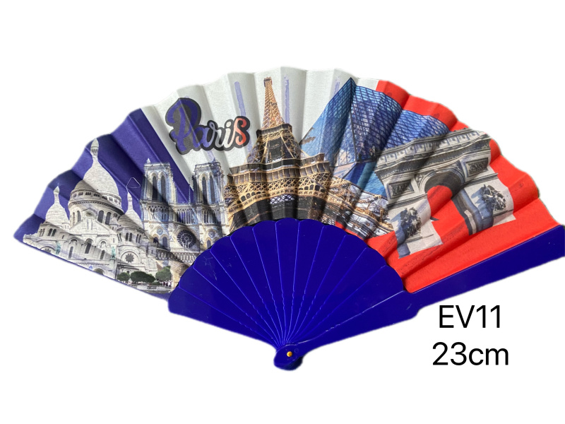 Wholesaler Mac Moda - Printed fan with plastic handle