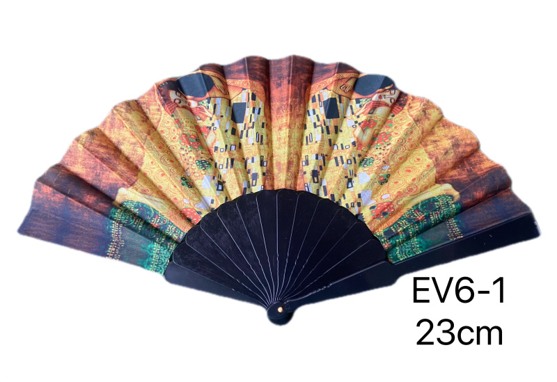 Wholesaler Mac Moda - printed fan with plastic handle