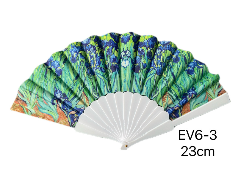 Wholesaler Mac Moda - printed fan with plastic handle