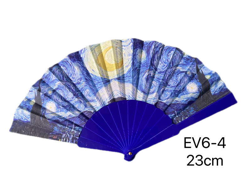 Wholesaler Mac Moda - printed fan with plastic handle