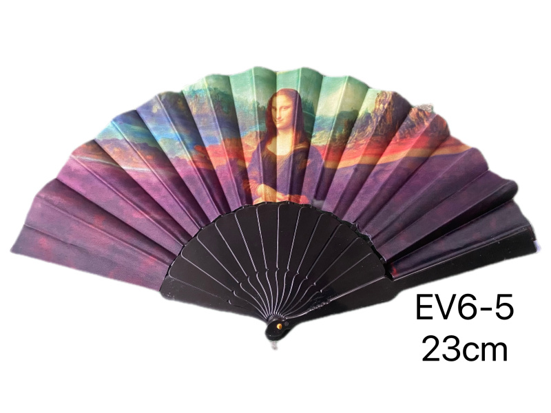 Wholesaler Mac Moda - printed fan with plastic handle