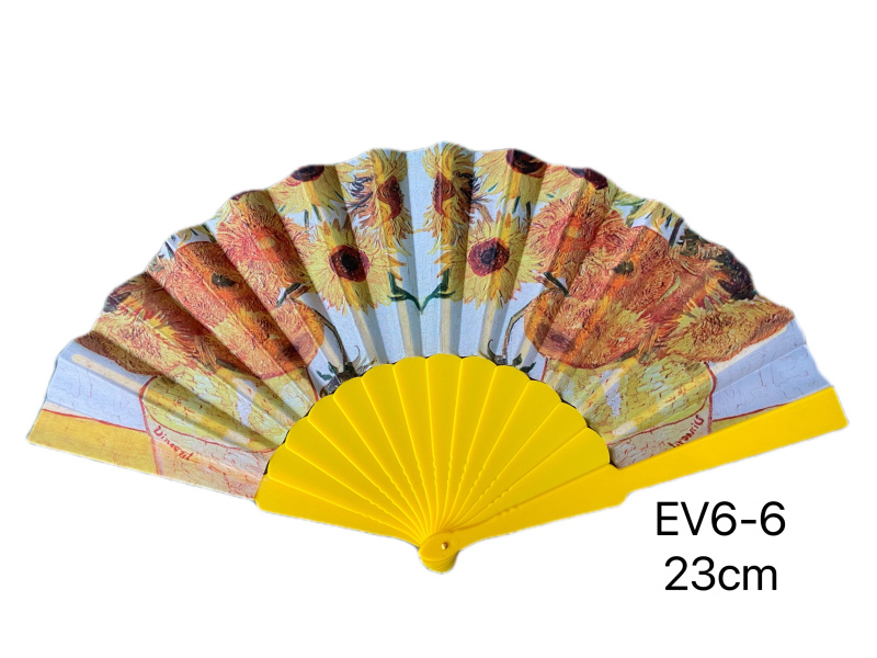 Wholesaler Mac Moda - printed fan with plastic handle