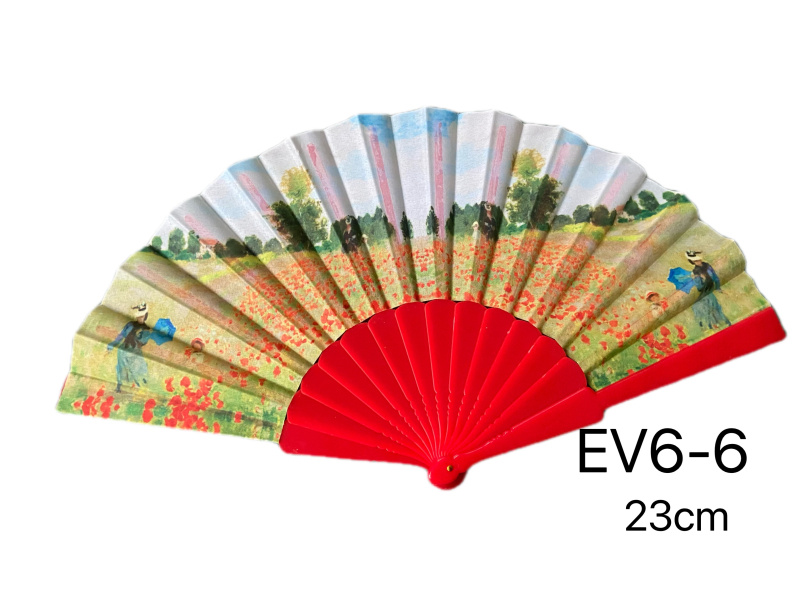 Wholesaler Mac Moda - printed fan with plastic handle