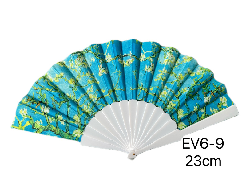 Wholesaler Mac Moda - printed fan with plastic handle