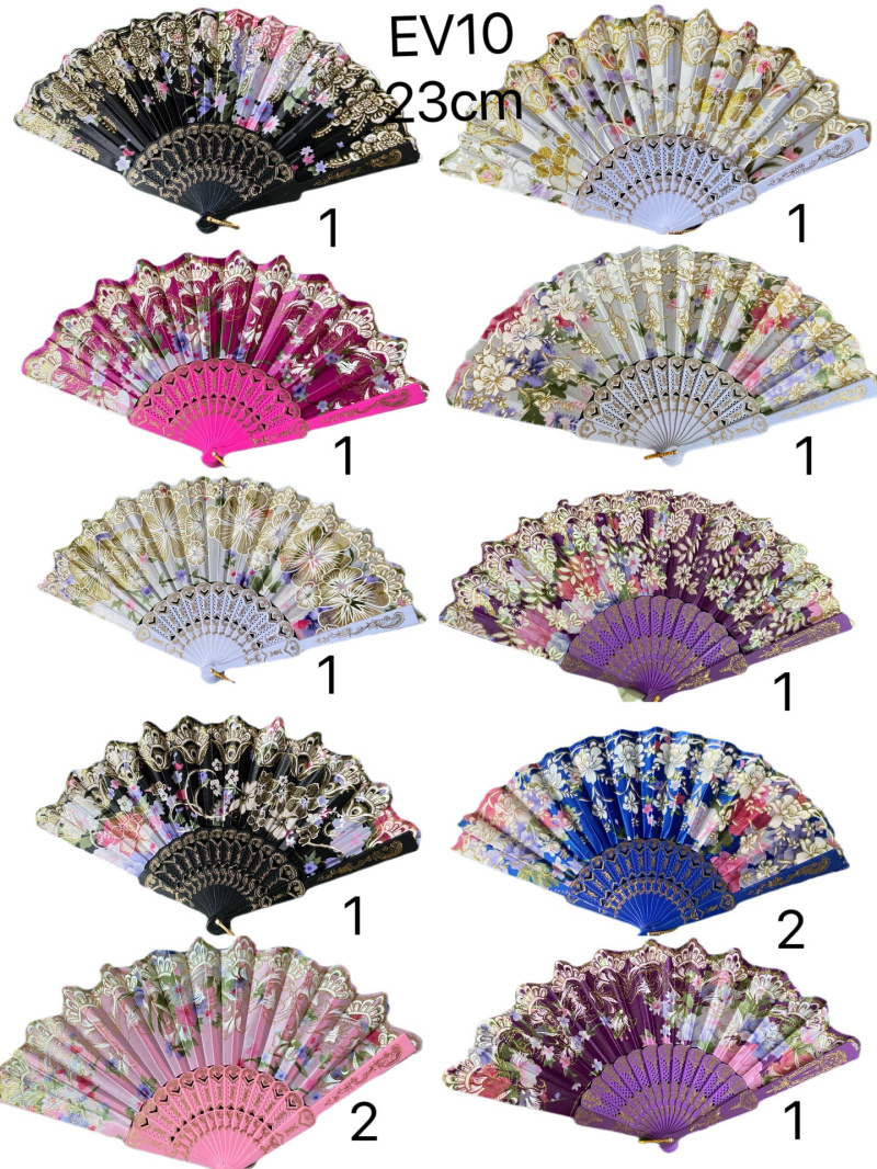 Wholesaler Mac Moda - printed fan with plastic handle