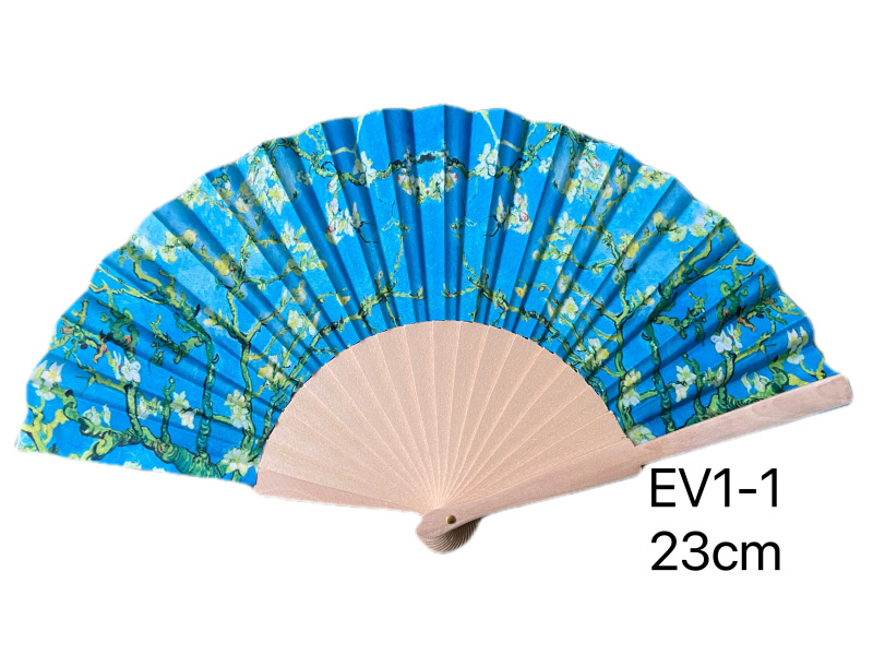 Wholesaler Mac Moda - printed fan with plastic handle