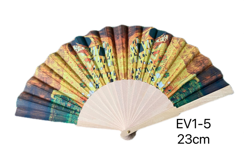 Wholesaler Mac Moda - printed fan with plastic handle