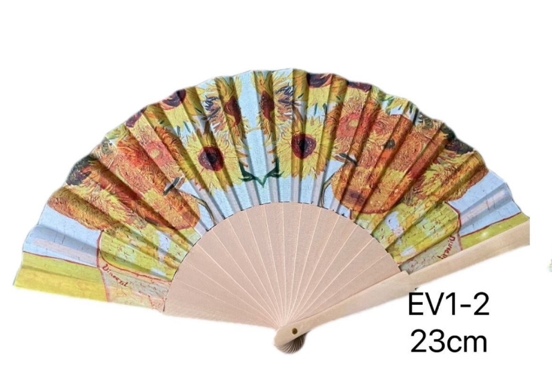 Wholesaler Mac Moda - printed fan with plastic handle