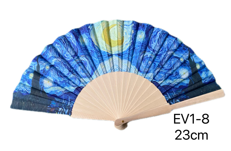 Wholesaler Mac Moda - printed fan with plastic handle