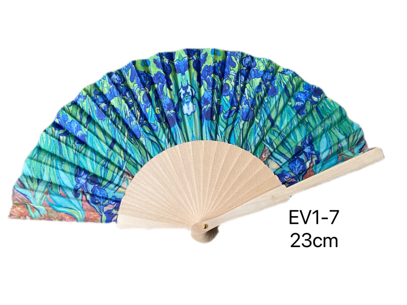 Wholesaler Mac Moda - printed fan with plastic handle