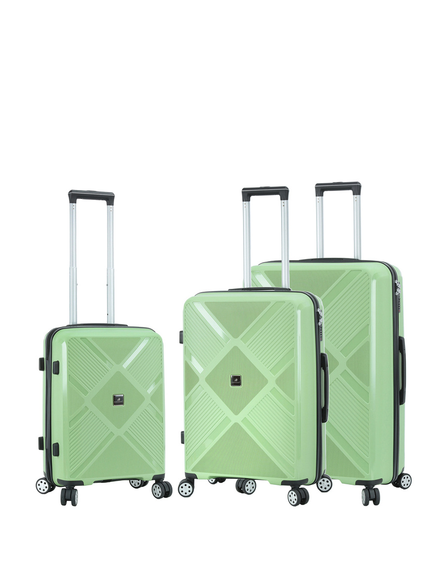Grossista MADISSON - Set di 3 Valigie Rigide Madisson Design Geometrico - 100% Polipropilene, 4 Ruote Doppie (Rif: 53103