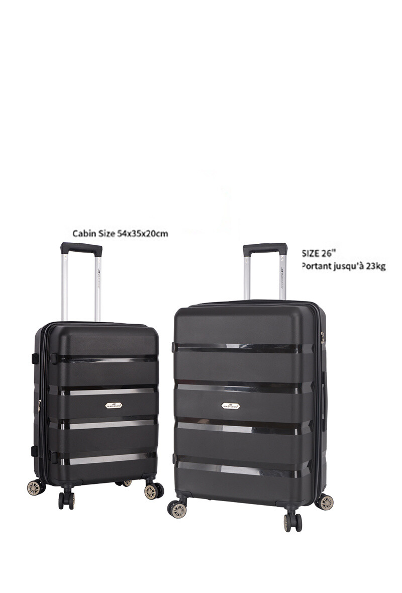 Grossiste MADISSON - Set de 2 Valises Rigides Extensibles à 4 Roues – Code TSA –