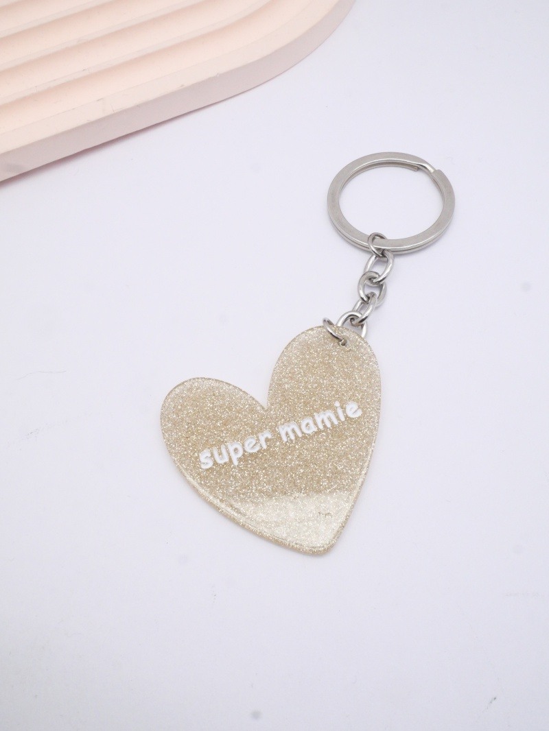 Wholesaler MIMIKO - Heart keychain with 'Super Grandma' message