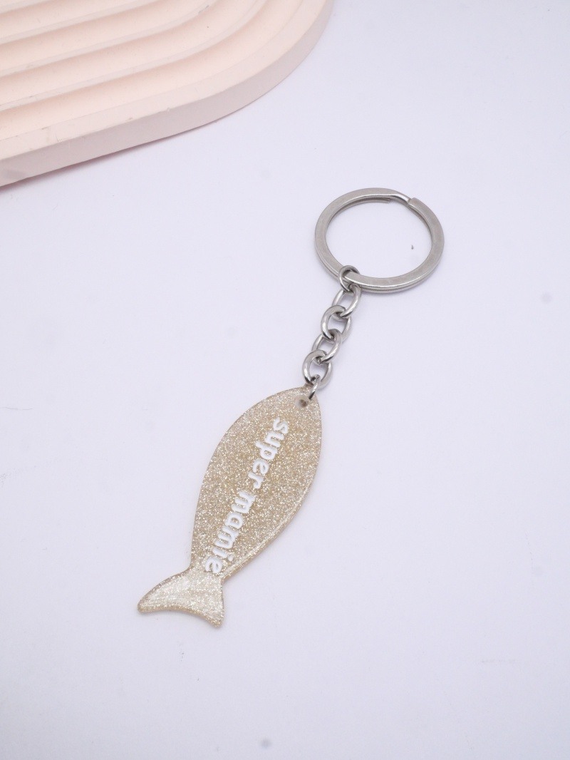 Wholesaler MIMIKO - Fish keychain with 'Super Grandma' message