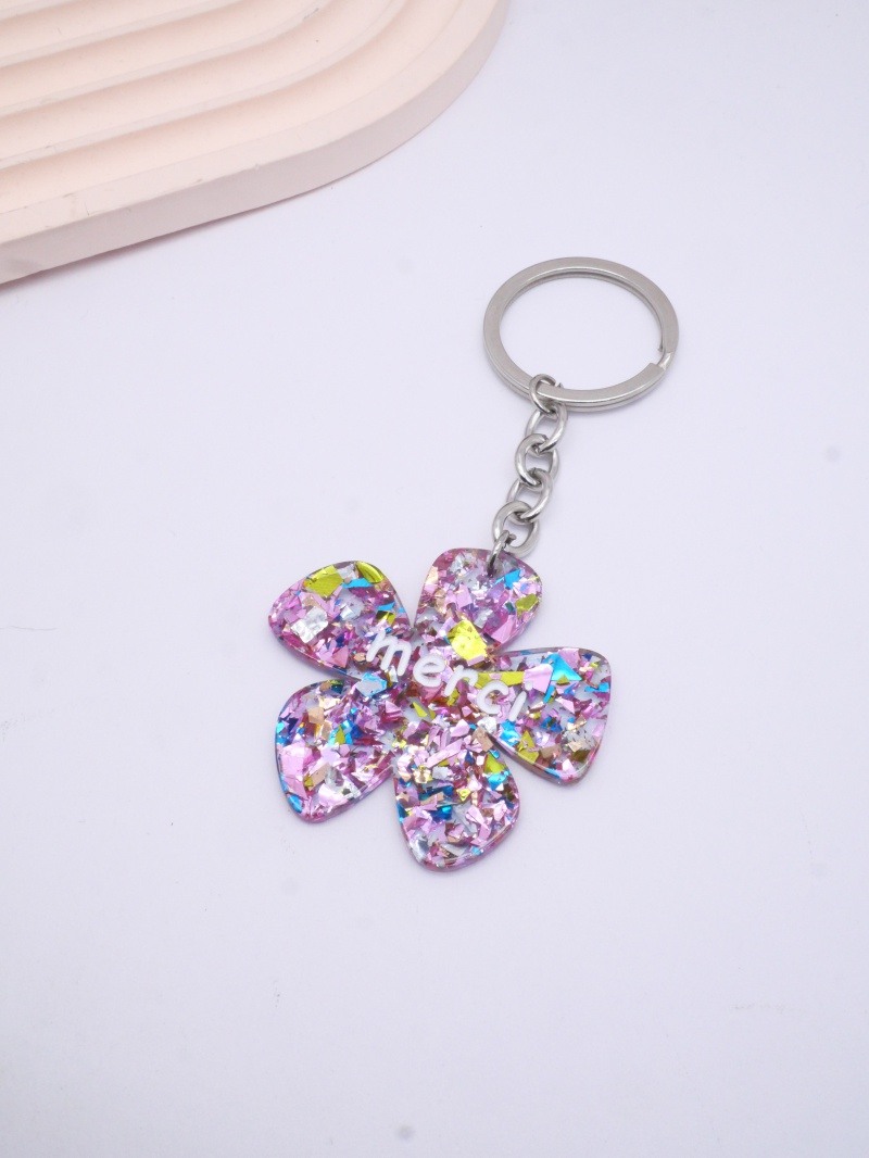 Wholesaler MIMIKO - Flower keychain with 'Thank You' message