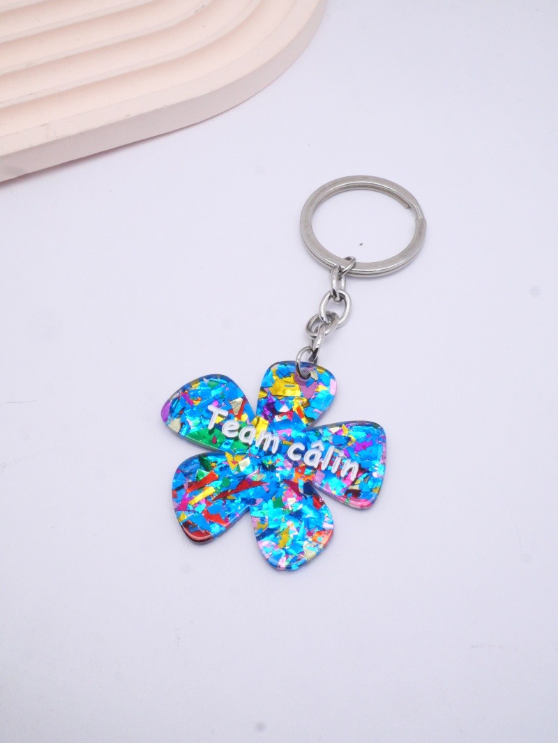 Wholesaler MIMIKO - Flower keychain with Team Hug message