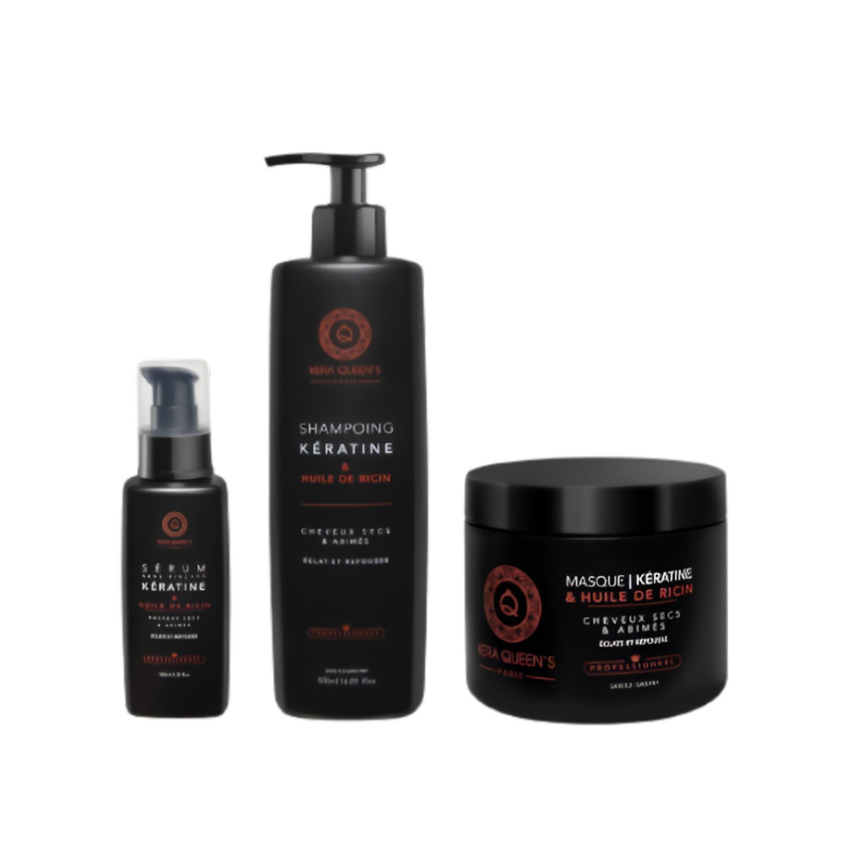 Grossiste NEKAN SUPERTRADER - Kera Queen's - Trio Ricin et Kératine - Shampoing 500ml + Masque 500ml + Sérum 100ml Grossiste NEKAN SUPERTRADER - Kera Queen's - Trio Ricin et Kératine - Shampoing 500ml + Masque 500ml + Sérum 100ml