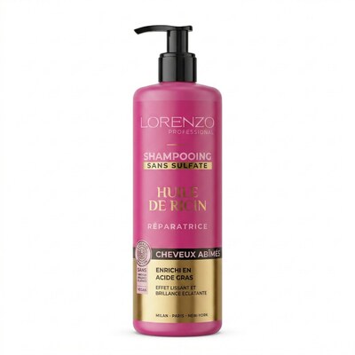 Grossiste NEKAN SUPERTRADER - 500ml Lorenzo Professional - Shampooing Sans Sulfate a l'Huile de Ricin Grossiste NEKAN SUPERTRADER - 500ml Lorenzo Professional - Shampooing Sans Sulfate a l'Huile de Ricin