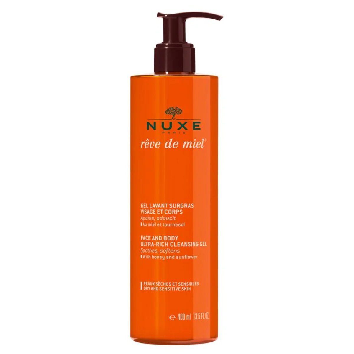 Grossiste Nuxe - 400ml Nuxe - Rêve de Miel Gel Lavant Surgras Peaux Sèches et Sensibles